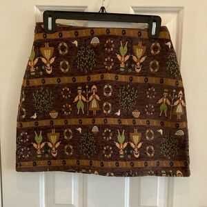 Cider Tapestry Mini Skirt, S